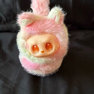 New Cute Furry Plush Ear Muffs with Pink and Cream Accents Adults and Kids